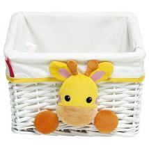 Panier en osier avec doublure textile et peluche appliquée 30x25x20cm de MATTEL-Fisher-Price