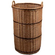 Webmarketpoint - Panier en osier européen avec poignée ronde cmø50h80