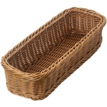 Feiyue - Panier en rotin tressé en plastique, boîte de rangement pour vaisselle, panier de rangement pour baguettes
