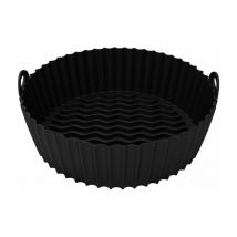 Choyclit - Panier en Silicone pour friteuse à air rond réutilisable de 7,5 pouces,noir