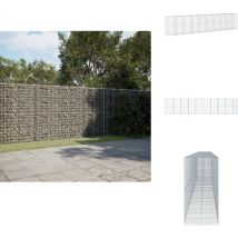 Panier gabion avec couvercle 950x100x200 cm fer galvanisé - Panier Gabion - Paniers Gabion - Mur En Gabion - Gabion