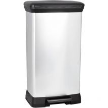 Deco bin metalics 240643 Poubelle 50 l (l x h x p) 390 x 720 x 290 mm argent, noir 1 pc(s) - Curver