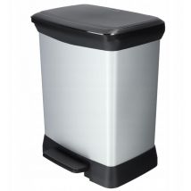 Poubelle métallique Curver pédale 30 l