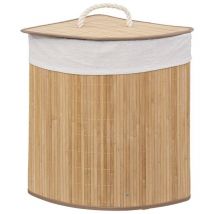 Panier à linge 48L angle bambou