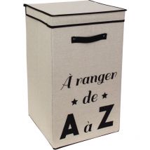 Panier à linge cartonnée avec couvercle 70L