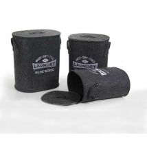 Panier à linge gris panier rigide sale clean 3 pcs