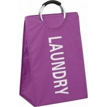 Panier à linge laundry en polyester prune