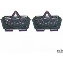 Panier Lot de 2 paniers Kajo 15L Gris / Prune