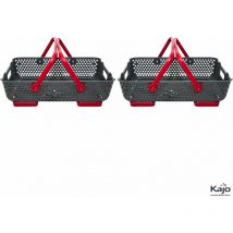 Panier Lot de 2 paniers Kajo 20L Gris / Cerise