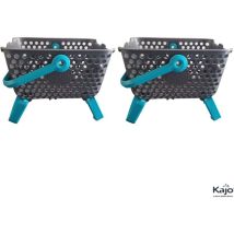 Panier – Lot de 2 paniers 4L – Gris / Turquoise – Hauteur, Largeur, Matières, Forme, Quantité par pack
