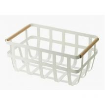Panier à usages multiples Dkd Home Decor white natural metal pine 36 x 22 x 15,5 cm
