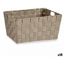 Panier polyvalent en tissu brun 5 l 30,4 x 14 x 20 cm (18 pcs.)