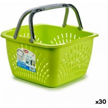 Stefanplast - Panier polyvalent plastique brun 18 l 39 x 21,5 x 39 cm avec poignées (30 pièces)