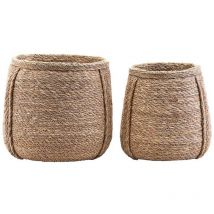 Panier ou cache pot en Herbier au style Bohème et Naturel - Lot