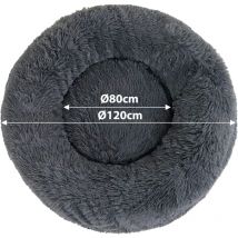Aiducho - Panier Pour Chien 120cm Chau Peluche Lit Pour Chat Anti Dérapant Lavable Rond En Moelleux Coussin Anti Stress Lit Pour Chiens Et Chats