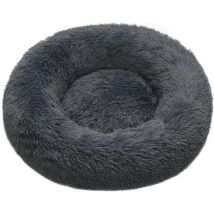 Jalleria - Panier pour Chien 60CM Chau Peluche Lit pour Chat Anti Dérapant Lavable Rond en Moelleux Coussin Anti Stress Lit pour Chiens et Chats