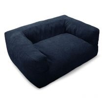 BOBOCHIC - Panier pour chien SALTO tissu texturé M (80cm) Bleu foncé