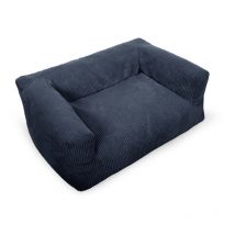 BOBOCHIC - Panier pour chien SALTO velours côtelé M (80cm) Bleu foncé