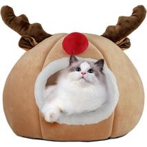 Panier pour Chiens Chats lit, Lit de Noël en mousse pour orignal, Camel