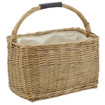 Panier rectangulaire en osier et coton