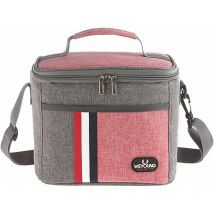 Panier Repas 8L, Mini Sac Isotherme Repas avec Bandoulière Réglable, Sac à Lunch Étanche, Sac à Lunch Isolé, Lunch Bag Isotherme pour homme et femme