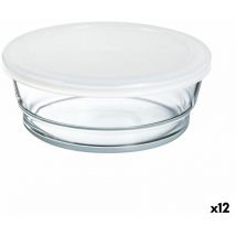Arcoroc - Boîte à lunch ronde avec couvercle so urban verre bicolore 1,35 l (12 pièces)