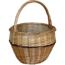Okaffarefatto - Panier rond en osier avec anse Giulia 30 x h 24 cm