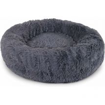 Mereteet - Panier rond pour chien coussin pour chat panier donut ø 60 cm (l) Gris foncé