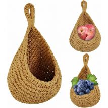 Panier suspendu panier de fruits panier mural suspendu 21x21cm panier de fruits en macramé panier tissé pot de fleur panier de fruits paniers de