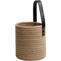Panier suspendu, panier de rangement en coton avec poignée, panier tissé