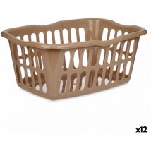 Panier en polypropylène taupe 50 l 58 x 24 x 42 cm (12 pièces)