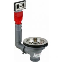 Panier universel pour éviers de cuisine avec trop-plein en couleur acier brossé lira 1745.029 pvd Acier