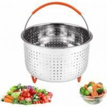 Panier à Vapeur en Acier Inoxydable, Paniers Cuit pour Casserole, Insert la Cuisson des Légumes et Aliments, 6L, Argent