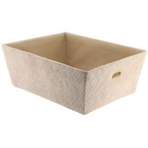 Paniere dressing velours cotele l32,5xp40xh15 cm - taupe Tendance