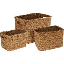 Panier,Ensemble de 3 paniers à linge rectangulaires, Panier