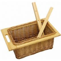 Lot de 1 x Panier de Rangement Coulissants en Pin pour Cuisine, Salle de Bain, Chambre, Penderie - 400 mm / 40 cm Brun Solide Jusqu'à 10Kg Design