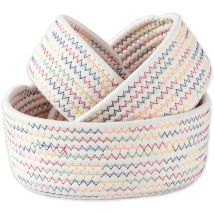 Paniers de rangement pour étagères pour l'organisation Panier décoratif pour le rangement dans le placard Paniers et bacs à jouets Petits paniers en