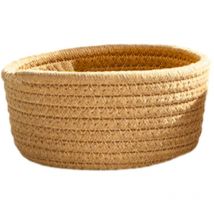 Paniers de rangement ronds tissés, paniers de couverture tissés en corde de coton doux, panier de rangement, panier portable, paniers décoratifs pour
