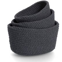 Paniers en coton de différentes tailles, ensemble de 3