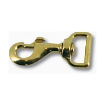 Panikhaken Messing Mit Wirbel, Gross - 7.5 Cm - Messing