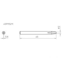 Weller - Panne de fer à souder forme de burin 4SPI15211-1 Taille de la panne 2 mm 1 pc(s)