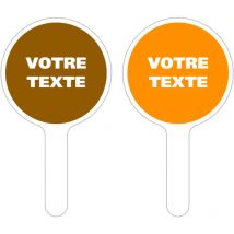 Panneau à main personnalisé. Orange . - Orange