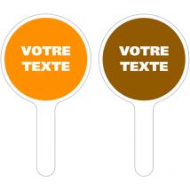 Panneau à main personnalisé. Marron . - Marron