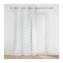 Panneau a oeillets 140 x 240 cm voile sable imprime geokid Petrole