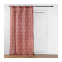 Voilage a oeillets 140 x 240 cm voile tissé appliqué Levita Marsala