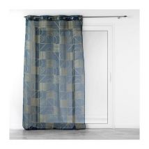 Panneau a oeillets 140 x 280 cm voile sable imprime metallise lineor Marine/or