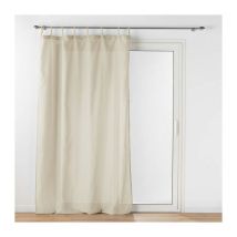 Voilage à passant jute aspect lin - 140x240cm - Lin