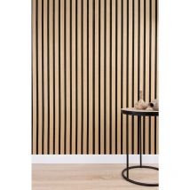 Panneau acoustique pour bureau et chambre à coucher Panneau tasseau bois en chêne pour mur acoustique et décoratif