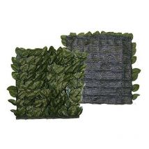 Haie de feuilles de laurier artificiel avec filet en pvc vert 1x3 mt feuilles synthe'tiques lavables pour une utilisation en exte'rieur