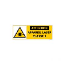 Panneau attention appareil laser de classe 2 (C1433) - Adhésif - 500 x 180 mm